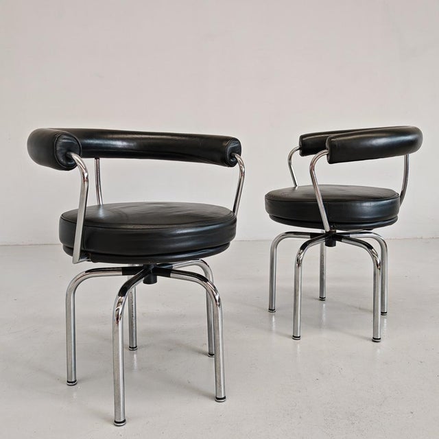 LC7 Swivel Armchairs by Charlotte Perriand for Cassina, 1980s, Set of 2 For Sale - Image 14 of 18