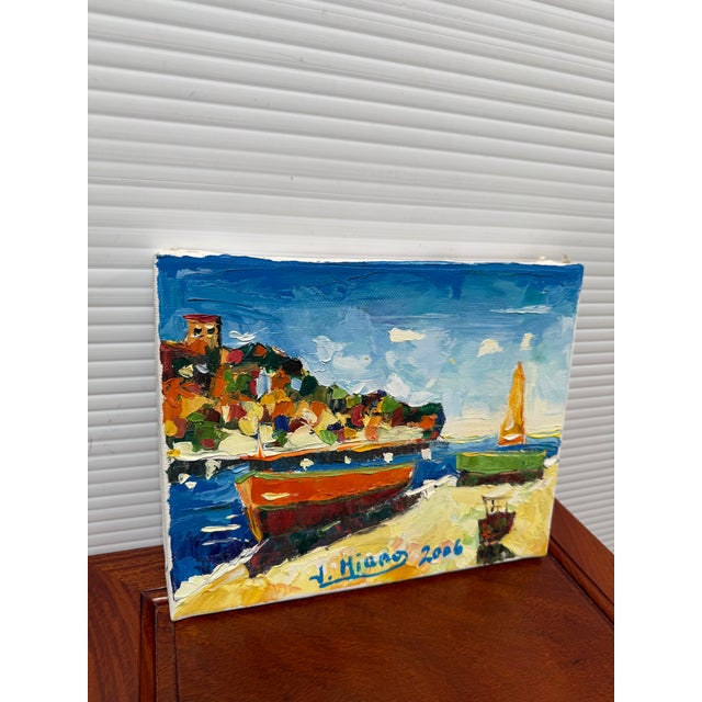 Design Plus Gallery presents an Original Painting of Taormina by J. Miano. The artwork encompasses the idyllic community...