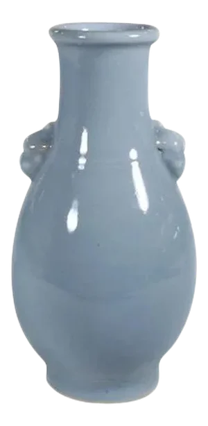 19th Century Chinese Monochrome Porcelain Clair de Lune Glaze Vase