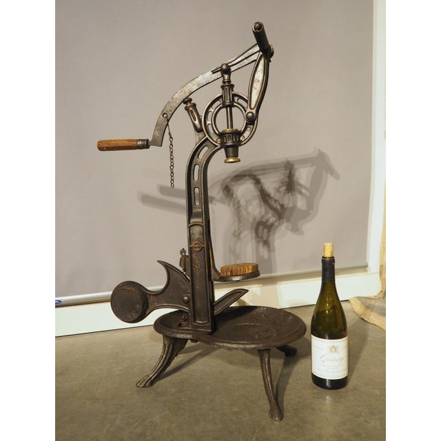 Circa 1900 Heavy Cast Iron French Wine Bottle Corker For Sale In Dallas - Image 6 of 12