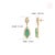 14k Yellow Gold 6.9ct Emerald & 3.24ct Diamond Art Deco Earrings- 2 Pieces For Sale - Image 10 of 14