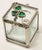 Vintage Sterling Silver and Beveled Glass Trinket Box with Clover For Sale - Image 9 of 12