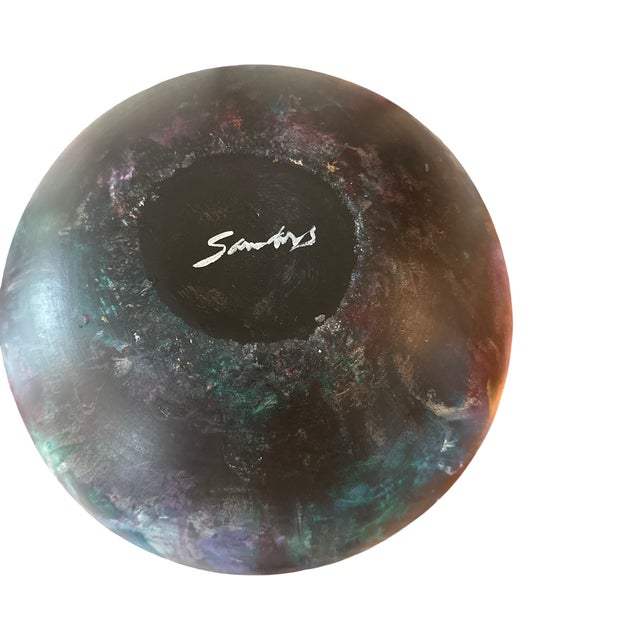 Ceramic Large Byron & Alyse Sanders Signed Studio Art Pottery Globe-Form Vessel, 1980s For Sale - Image 7 of 17