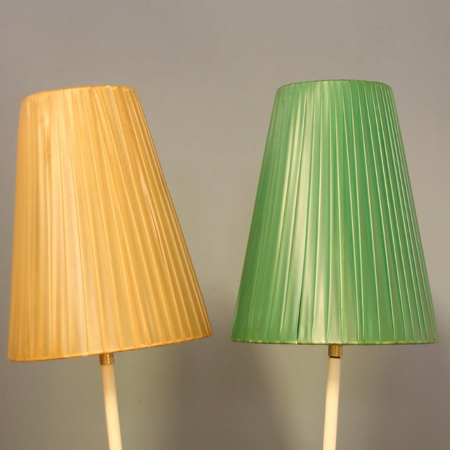 Metal Mid-Century Modern German Floor Lamp with Two Shades, 1950s For Sale - Image 7 of 9