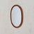 Mid-Century Modern Italian Oval Rosewood Wall Mirror, 1960s For Sale - Image 3 of 9
