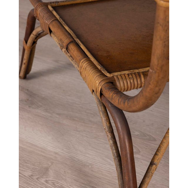 Wood Vintage Italian Bamboo and Wood Coffee Table, 1960s For Sale - Image 7 of 10