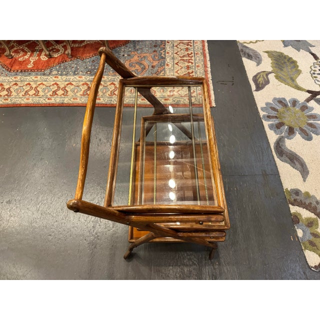 1950s 1950s Ico Parisi Inspired Walnut Bar Cart For Sale - Image 5 of 8