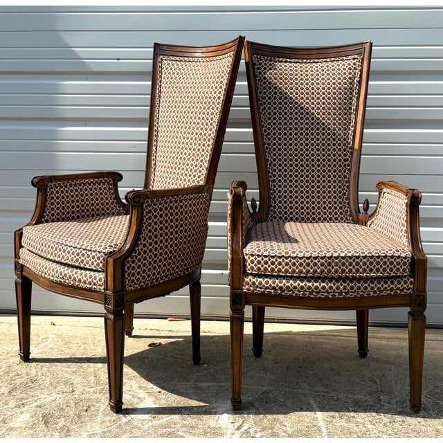 Mid-Century Vintage Stylized French Country Club Chairs/Pair For Sale In Philadelphia - Image 6 of 11