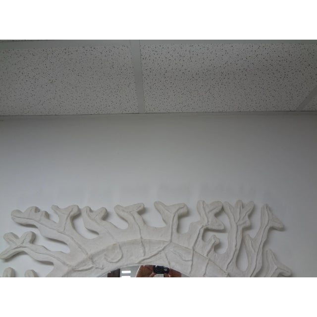 French Vintage French Serge Roche Inspired Plaster Mirror For Sale - Image 3 of 7