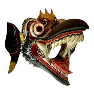 Beautifully Decorated Balinese Garuda Wall Decor Mask