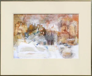 Grace Eichholz "First Snow" Abstract Landscape Late 20th Century