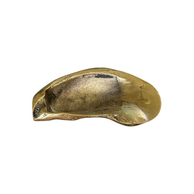 Mid 20th Century Vintage Brass Oyster Shell Vide Poche / Trinket Dish / Bowl / Object For Sale - Image 5 of 7