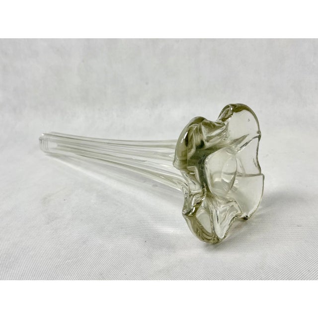 Art Deco Crystal Glass Soliflore Vase, 1930s For Sale - Image 4 of 10