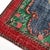 Textile Vintage Distressed Turkish Isparta Rug 5'6" X 9'2" Hand-Knotted Wool, Navy Green Red Rose Medallion Art Deco Design For Sale - Image 7 of 9