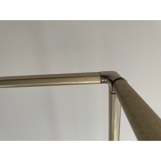 Wood Jonathan Charles Modern Toulouse Silver Oak Wood King Poster Bed Frame For Sale - Image 7 of 10