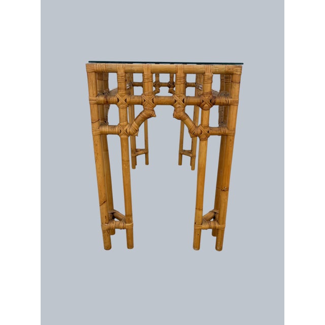 English Vintage Glass Top Console For Sale - Image 3 of 5