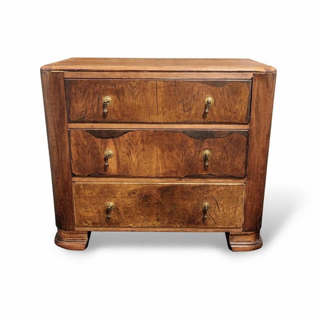 Art Deco CC41 Chest of Drawers in Burr Walnut For Sale - Image 9 of 9
