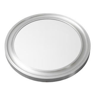 Round Wall Mirror with Metal Frame, 1970s For Sale