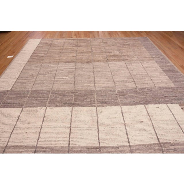 Nazmiyal Collection Modern Handmade Wool Pile Area Rug For Sale - Image 4 of 5