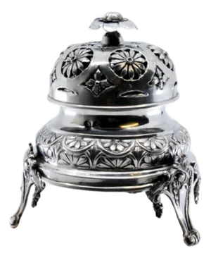 Silver Bell with Floral Reliefs