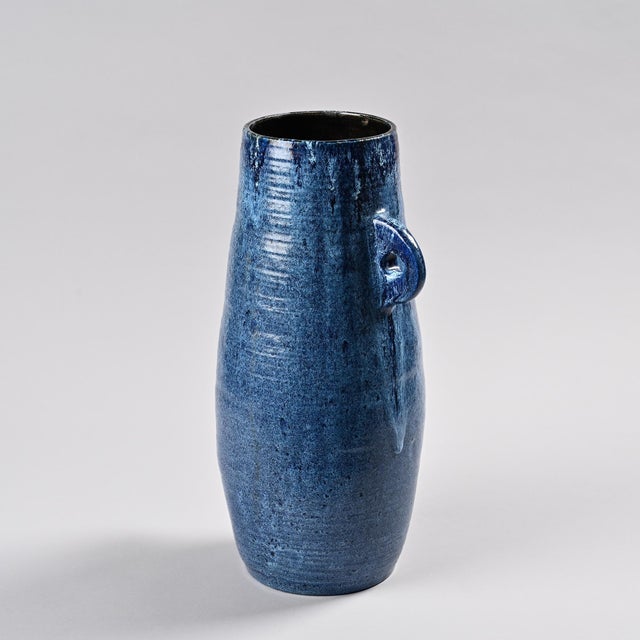 Large double-handled vase made by the Accolay collective, a workshop founded by four former students of Alexandre Kostanda...