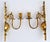Brass Late 20th Century Mid-Century Modern Cast Brass Candle Holder Wall Sconces - A Pair For Sale - Image 8 of 17