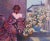Figurative Seated Woman with Flowers, Vilany, Painting For Sale - Image 3 of 3