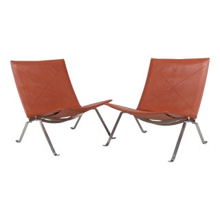 PK22 Lounge Chairs by Poul Kjærholm for Fritz Hansen, 1983, Set of 2 For Sale