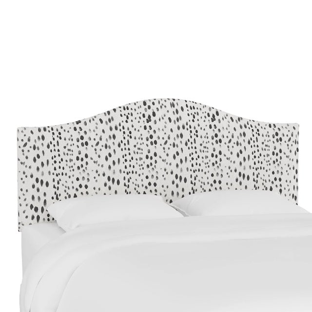 Kenmore Headboard in Ink Linen Leopard, Twin For Sale