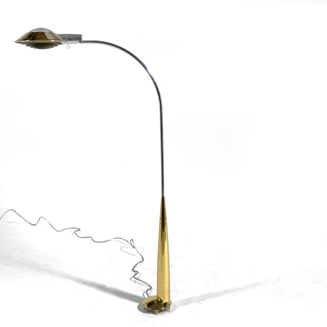 Cedric Hartman 91 Co Floor Lamp in Brass and Stainless Steel For Sale In Chicago - Image 6 of 12
