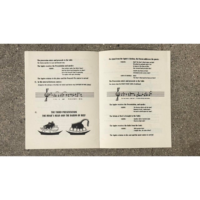 The Legendary Yosemite Ahwahnee Christmas DInner at Bracebridge Hall 1971 Menu and Booklet. Menu Cover Photo by Ansel Adams Signed For Sale - Image 10 of 10