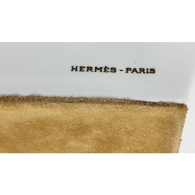 Ceramic Hermès Paris Equestrian Porcelain Ashtray or Vide-Poche Change Tray For Sale - Image 7 of 9