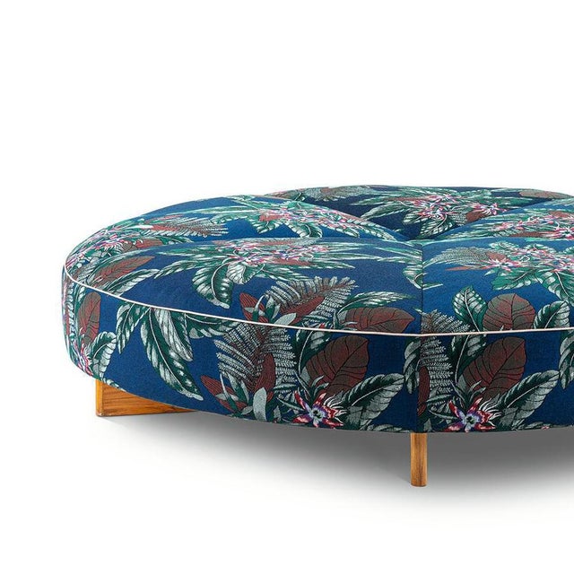 Sail Out Outside Ottoman in Teak and Fabric by Rodolfo Dordoni for Cassina For Sale - Image 3 of 6
