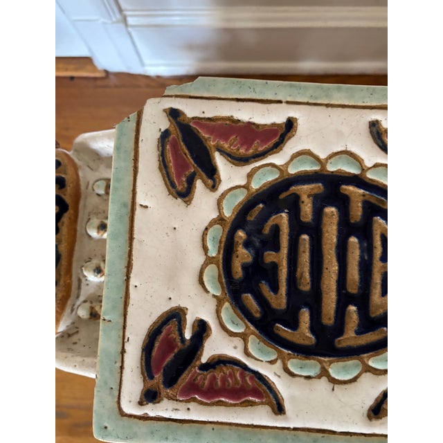 Mid 20th Century Ceramic Elephant Garden Seats - Set of 2 For Sale - Image 6 of 12