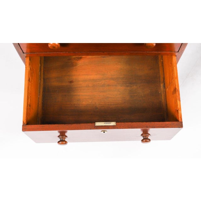 Antique Victorian Flame Mahogany Desk, 1800s For Sale - Image 9 of 18