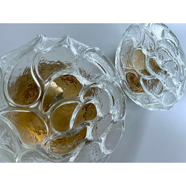 Vintage Structured Glass Wall Lights, 1960s, Set of 2 For Sale - Image 11 of 18