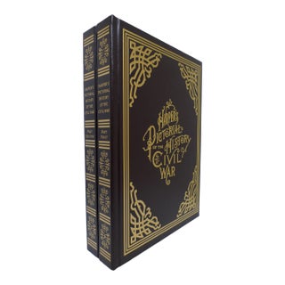 2000s Easton Press Leather Illustrated Folio Volume Set, Guernsey and Alden's Harper's Pictorial History of the Civil War - 2 Books For Sale