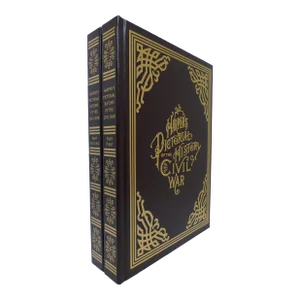2000s Easton Press Leather Illustrated Folio Volume Set, Guernsey and Alden's Harper's Pictorial History of the Civil War - 2 Books