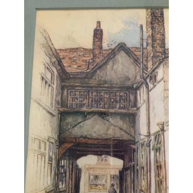 English 1920s "The George Inn, St Albans" Architectural Etching by Featherstone Robson, Framed For Sale - Image 3 of 9