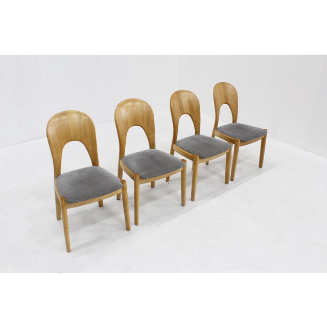 Vintage Danish Oak Dining Chairs by Niels Koefoed for Koefoeds Hornslet, 1960s, Set of 4 For Sale - Image 6 of 9