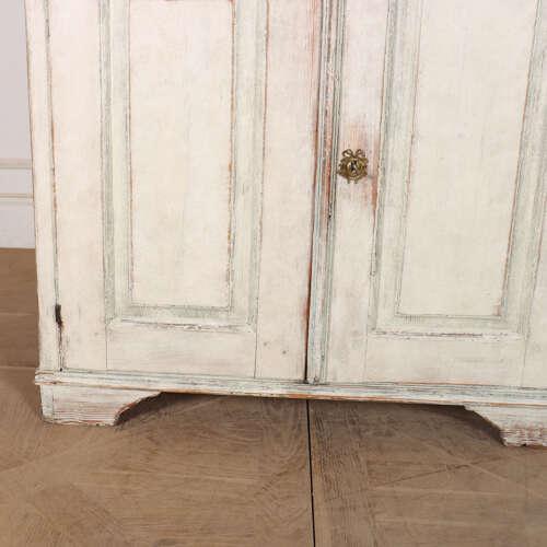 White Swedish Painted Linen Cupboard For Sale - Image 8 of 12