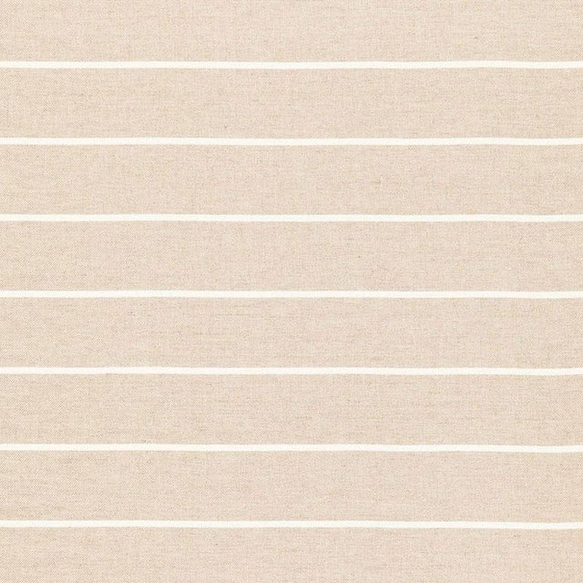 Horizontal pencil stripes are woven into this soft linen to create an unexpected alternative to classic stripes. Subtle...