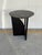Stylish Ramonawind Black Accent Table. Sculptural wood base with black and white marble top. Showroom floor sample.