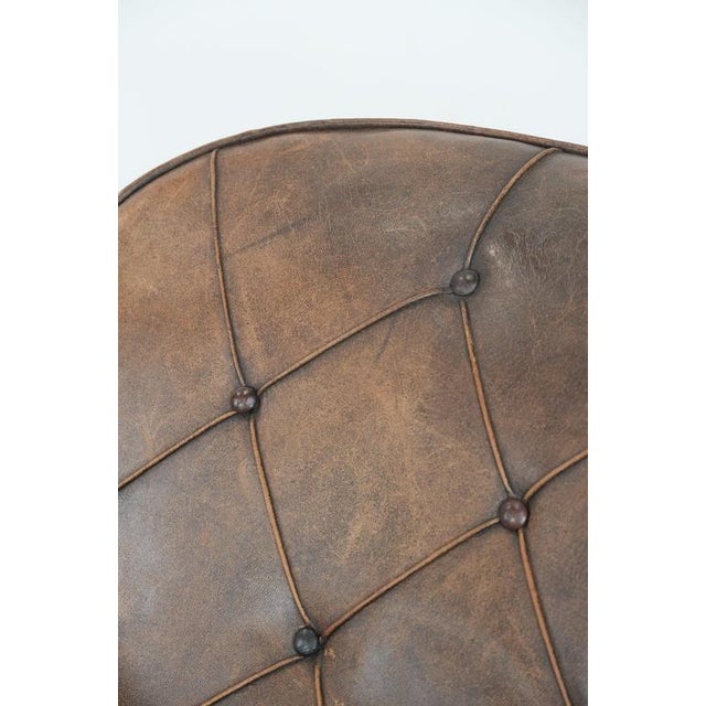 Antique Sheepskin and Wood Armchair For Sale - Image 12 of 14