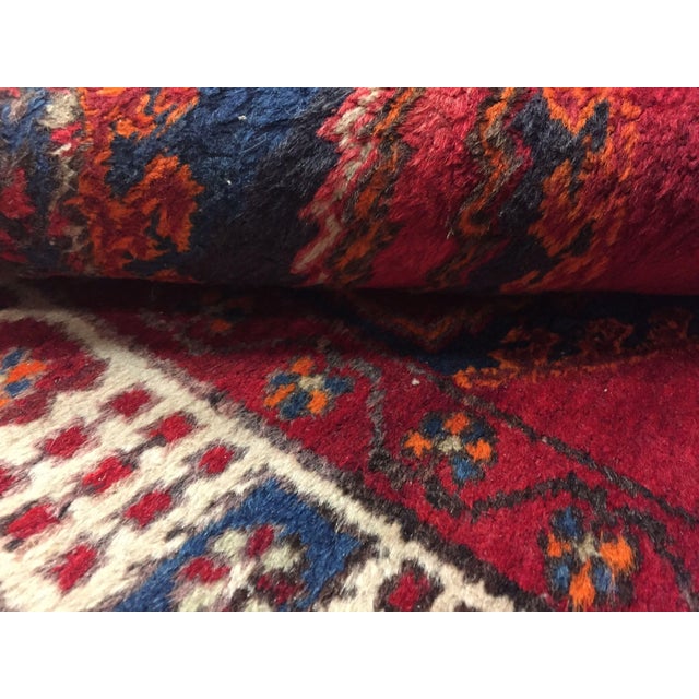 Vintage Red Runner 3'2 X 13'2 For Sale - Image 4 of 8