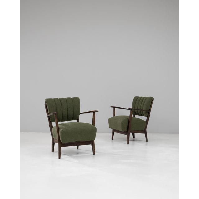 1940s Scandinavian Mid-Century Upholstered Lounge Chairs - A Pair For Sale - Image 17 of 18