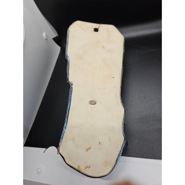 American Vintage Bird Pocket Wall Vase Handmade Handpainted Majolica Ceramic For Sale - Image 3 of 5