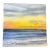 “Sunrise Over Gentle Waves” Signed Original Miniature Watercolor Seascape For Sale