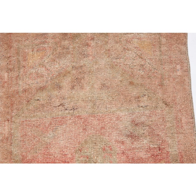 Vintage Anatolian Doormat Rug With Faded All Over Design Colors - 17'' X 40'' For Sale In Tampa - Image 6 of 10