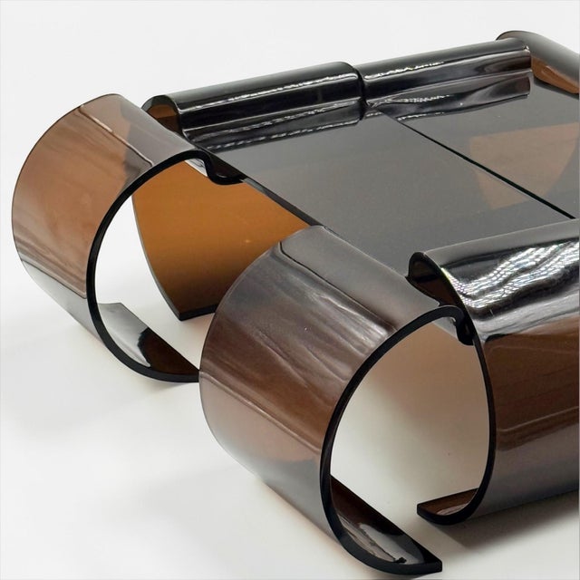 1970s Vintage Modular Acrylic Glass Table, 1970s For Sale - Image 5 of 18